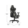 Flash Furniture Gray LeatherSoft Gaming Chair with Roller Wheels CH-187230-GY-RLB-GG